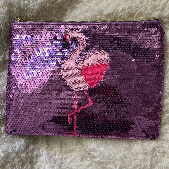 tarte Handbags - Tarte Flamingo Sequin Cosmetic Bag